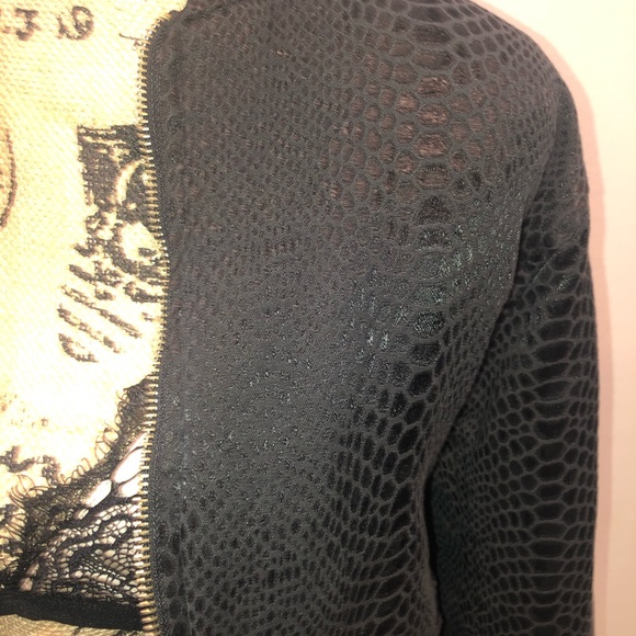 Python textured bomber jacket - Picture 2 of 3